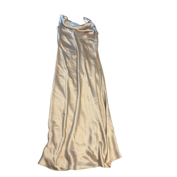 E.SSUE Champagne Satin Slip Dress - Size M - Picture 5 of 11
